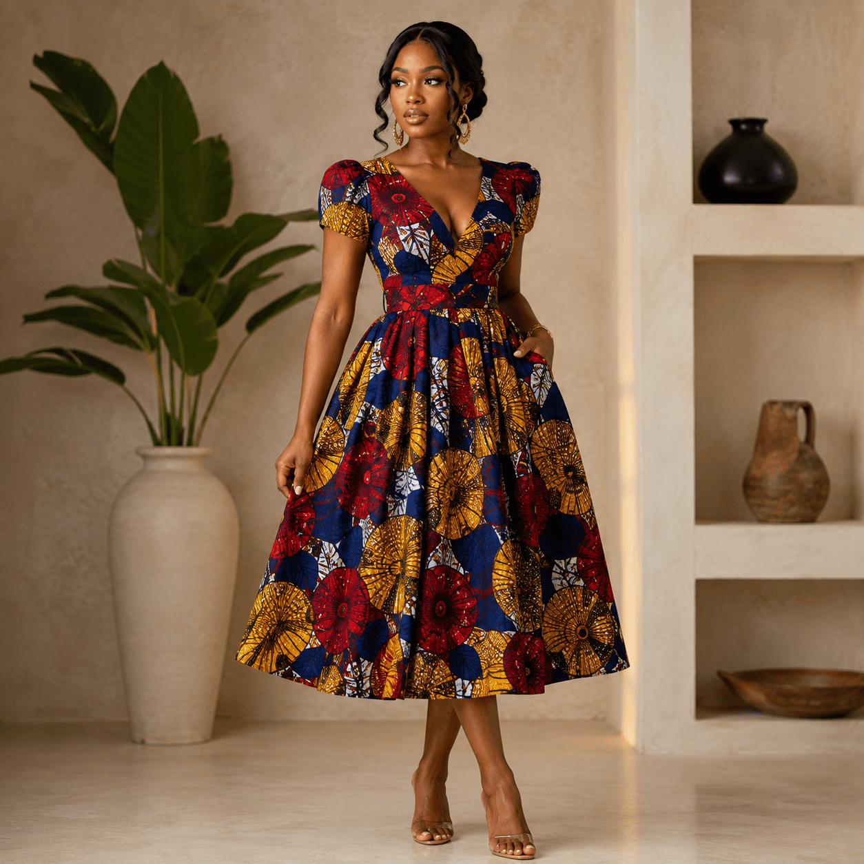 Ankara Midi Dress